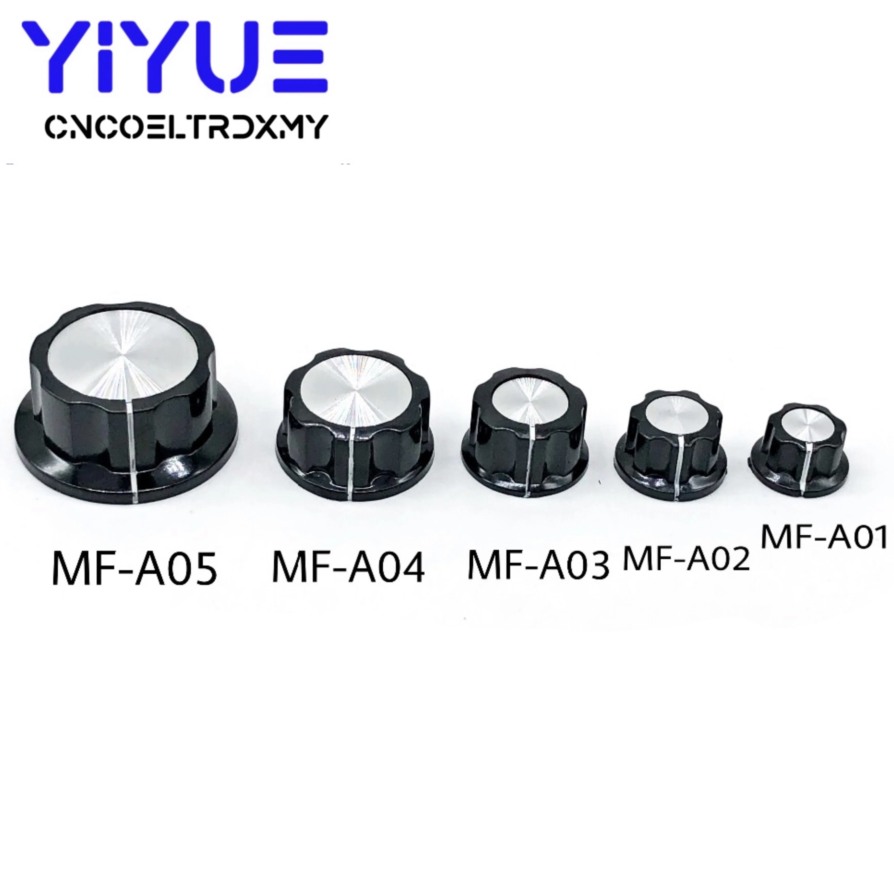 2Pcs Potentiometer ลูกบิดหมวก 6 มม.MF-A01 MF-A02 MF-A03 MF-A04 MF-A05 สวิทช์หมุนลูกบิดหมวก WHT118 WX050