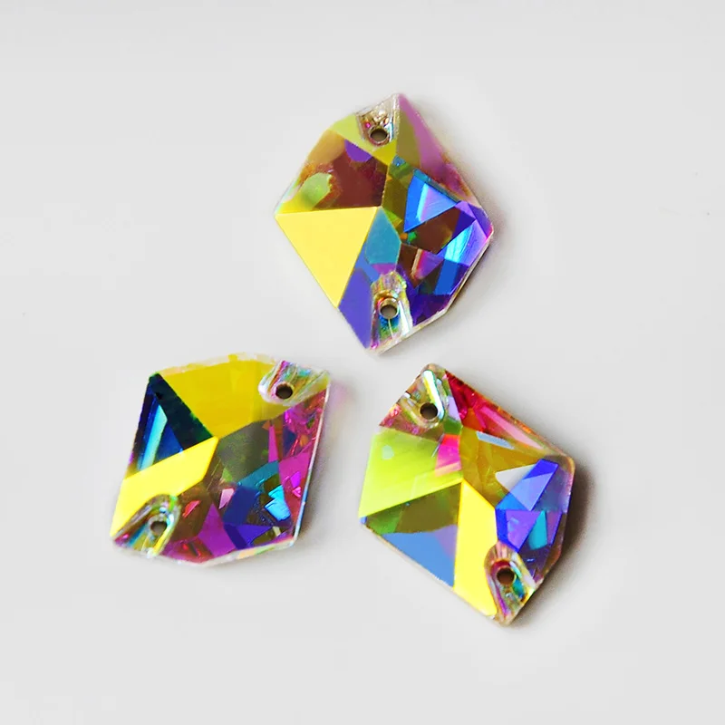 YANRUO 3265 Cosmic All Color Strasssteine aus Glas, zum Aufnähen, mit dicker Rückseite, Strass für Kleider und Kleidung. – Detail 4
