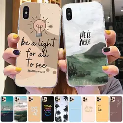 Christian bible quotes verse jesus Phone Case for iPhone 11 12 13 mini pro XS MAX 8 7 6 6S Plus X 5S SE 2020 XR case