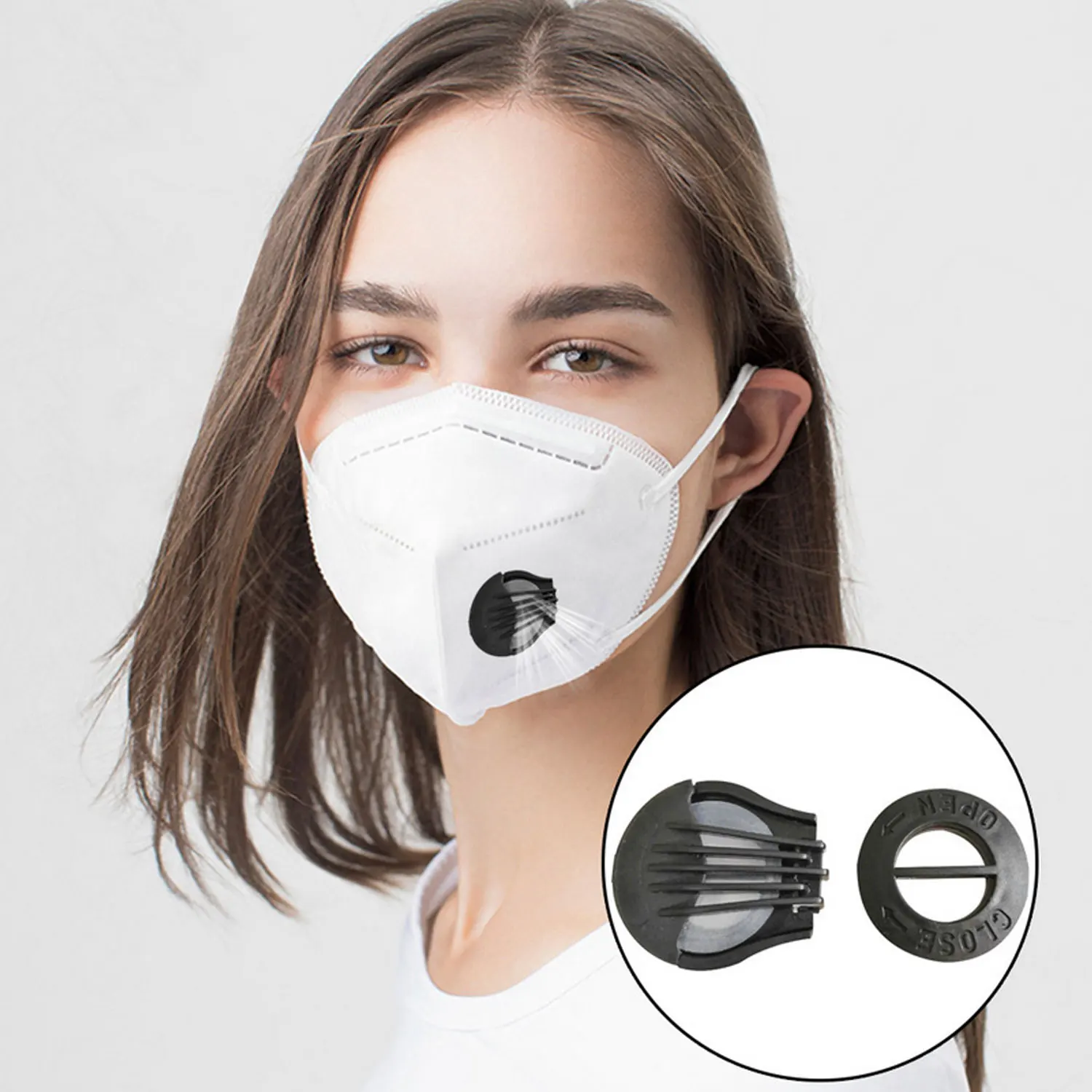 10 Uds máscara válvulas de respiración antipolvo contaminación Anti PM2.5 ciclismo filtro de carbón activo válvulas de escape accesorios filtro de aire