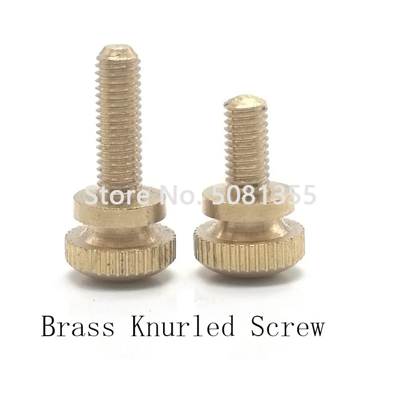 2pcs  5pcs/ Lot  M3 M4 M5 M6 Brass Thumb Screws High Head Knurled Screw Bolts