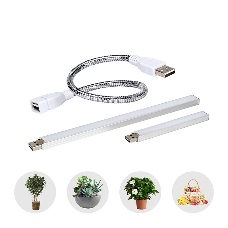 DC5V USB Full Spectrum Grow Light 3W 14LEDs 5W 27LEDs Elastyczna lampa do uprawy roślin Czerwony Niebieski USB Phyto Lights Do roślin kwiatowych w pomieszczeniach