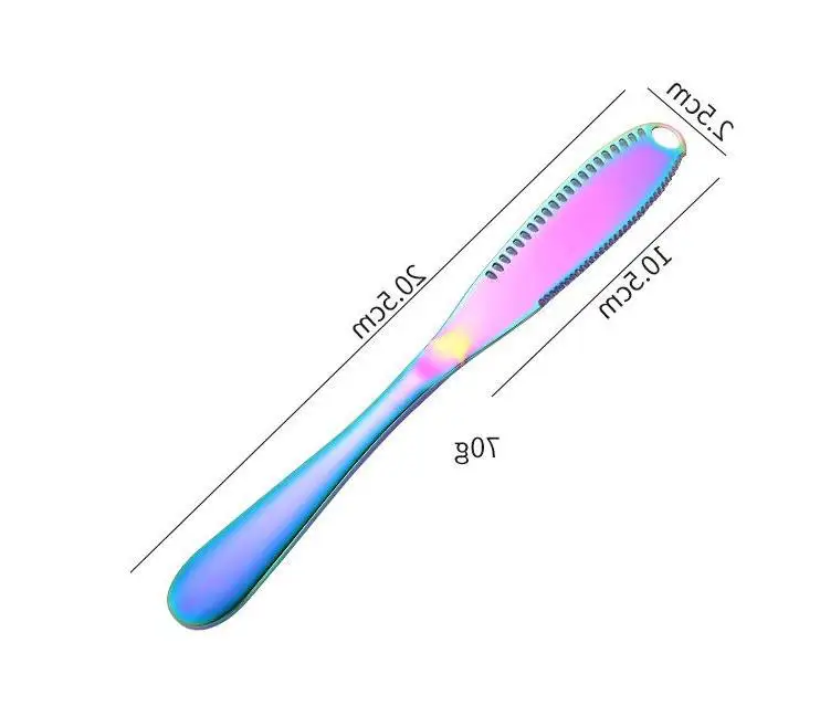 Cuchilla Para Queso Mermelada De Postre De Acero Inoxidable, Esparcidores De Crema, Cuchillos, 7 Colores