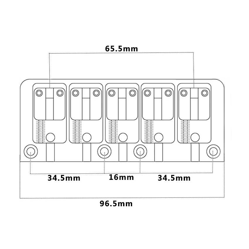 1 Set old Bass Bridge for 5 Strings Electric Bass