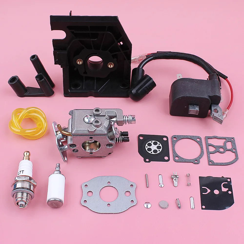 Carburateur Carb Bobine Voor Husqvarna 136 137 141 142 Brandstof Filter Lijn Grommet Adapter Reparatie Kit Chainsaw Vervangen Deel