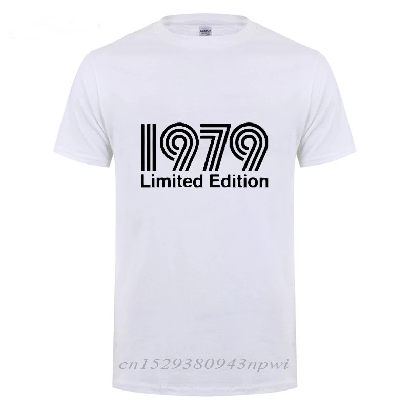 Cool 1979 Limited Edition Present T Shirt Funny 40th Birthday Gift For Husband Man Short Sleeve Round Neck Cotton Casual T-Shirt