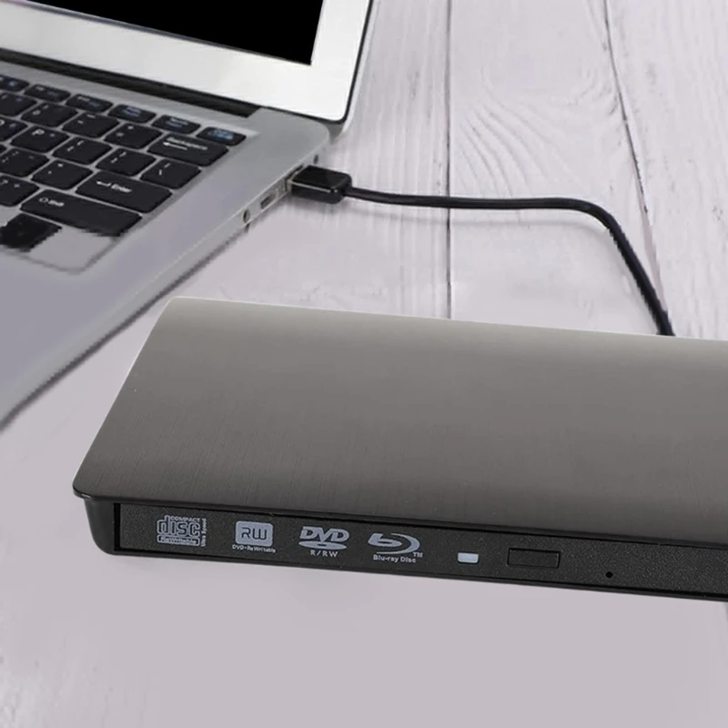 ภายนอก CD DVD +/-RW ไดรฟ์ USB 3.0 USB แบบพกพา DVD/CD ROM ออปติคอลไดรฟ์ reader Writer สำหรับ Windows 11