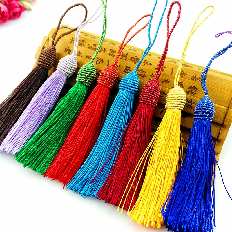 Hand-woven Spike with Threaded Tassels Characteristic Folk Craft Spike-hanging DIY Key Ring