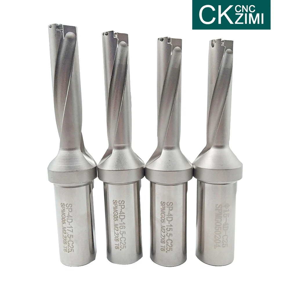 1Pc 12.5-36Mm 2D Kedalaman SP Series U Bor Cepat Bor Indexable Bit Pengeboran Dangkal Lubang CNC mesin Bubut untuk SP Series Blade