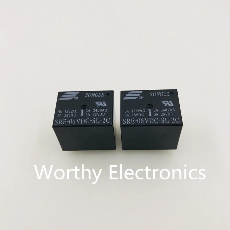 Free shiping    10pcs/lot  relay   SRE-06VDC-SL-2C