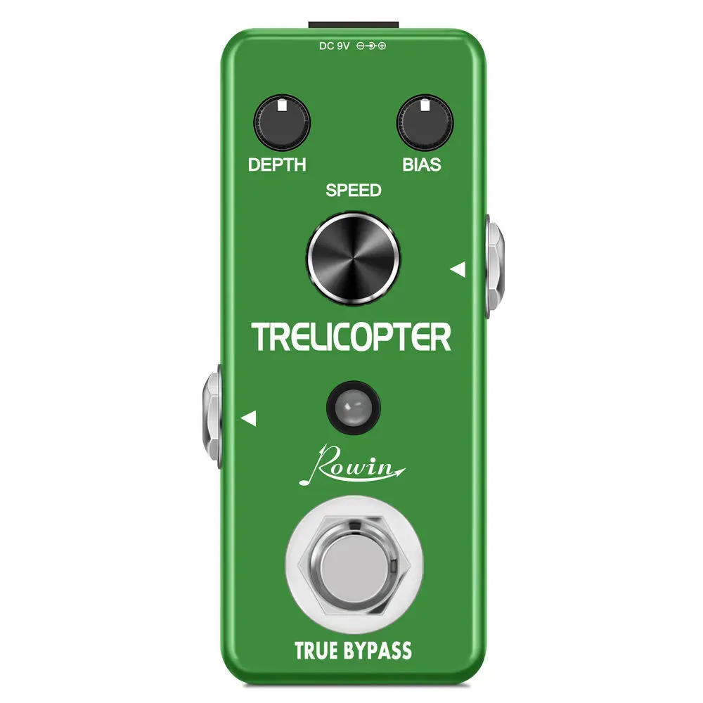 Trelicopter Analog Mini Effect Pedal Guitar Classic Optical Tremolo Sound Mixer Tuner Effector Box Bass Multi-effects