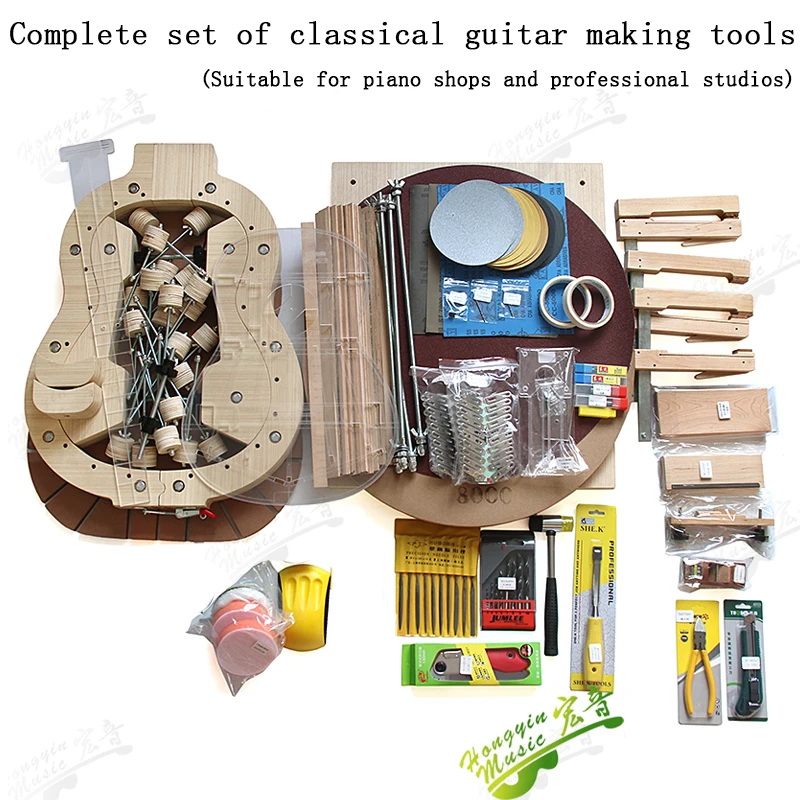 Classic guitar full set of DIY handcrafted guitar tools combined with Spanish connection dedicated to classical guitars