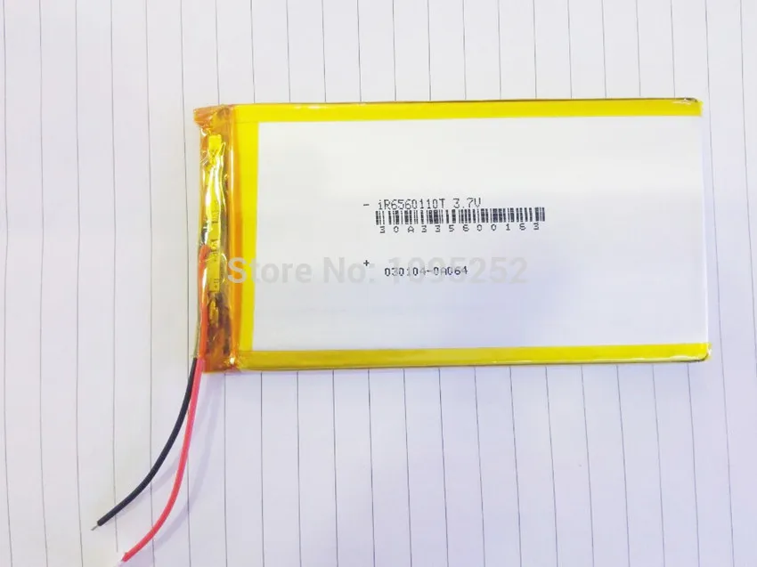 Liter energy battery 6560110 3.7V 5000 mAh Polymer rechargeable Lithium Li Battery For GPS Tablet PC Mobiles Backup Power