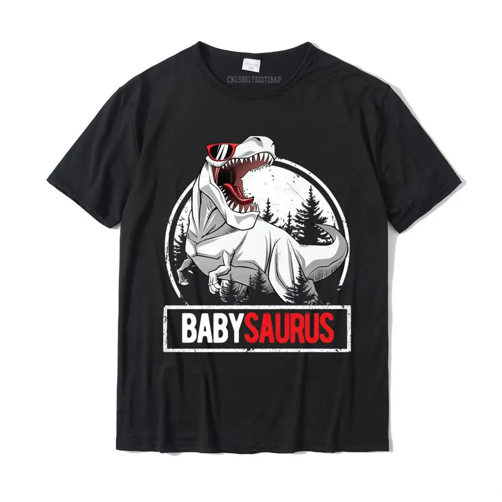 BabySaurus Shirt For Toddlers Birthday Party T-Rex Premium T-Shirt Fashionable Geek Tops Tees Cotton Top T-Shirts For Men