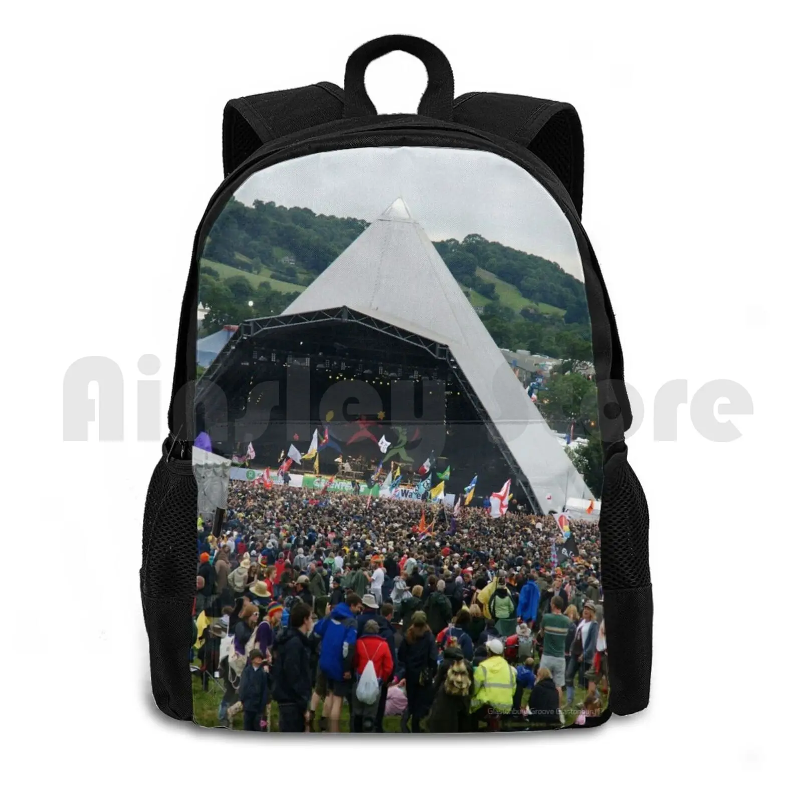 Glastonbury Festival Outdoor Hiking Backpack Waterproof Camping Travel Glastonbury Music Festivals