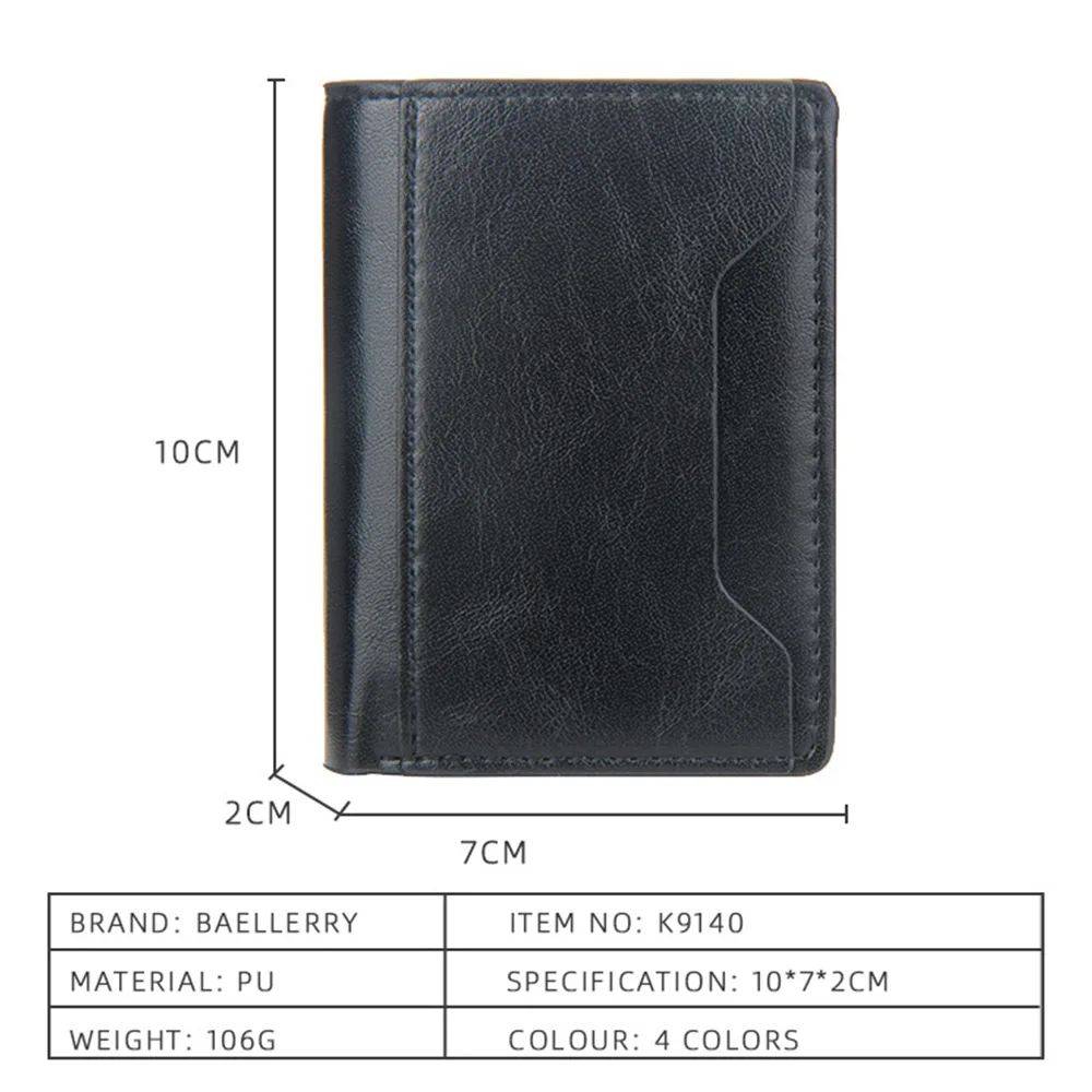 2024 Rfid Men Card Wallets Free Name Customized Small Card Wallets Mini Wallet Qaulity Small Male Purses