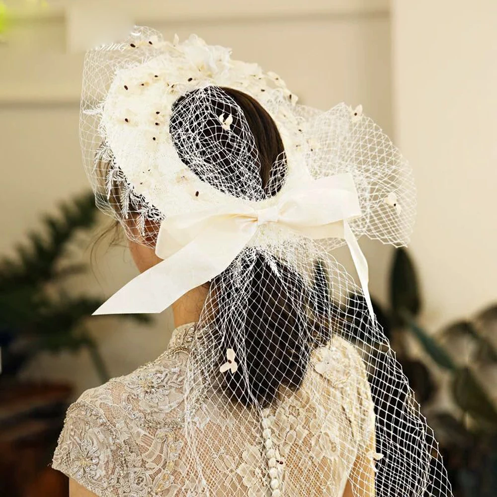 Fancy Bridal Hats Vintage Wedding Accessories Free Shipping Hats with Feathers Netting