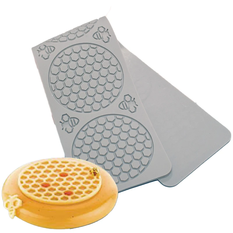 Stampi per fondente Meibum stampi per torte in Silicone a nido d\'ape rotondi strumenti per la cottura di pasticceria per Cupcake Set da forno per