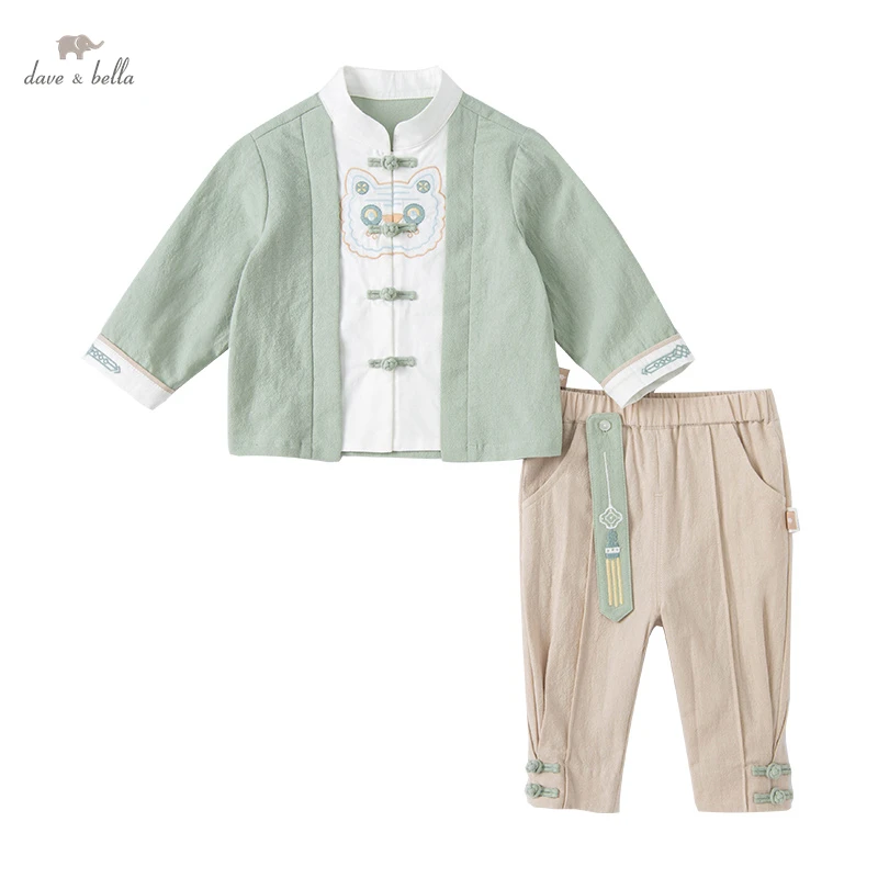 

DB1220192 dave bella spring baby boys casual cartoon clothing sets kids boy fashion long sleeve sets children 2 pcs suit