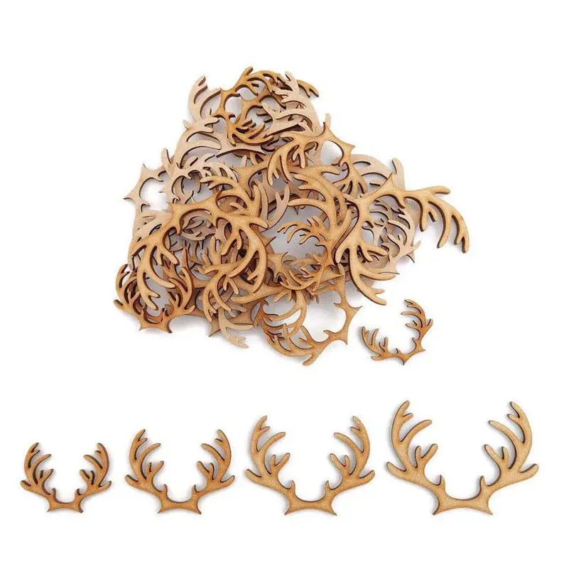 Reindeer Antler christmas MDF Craft Shapes Wooden Blank Decoration Embellishment