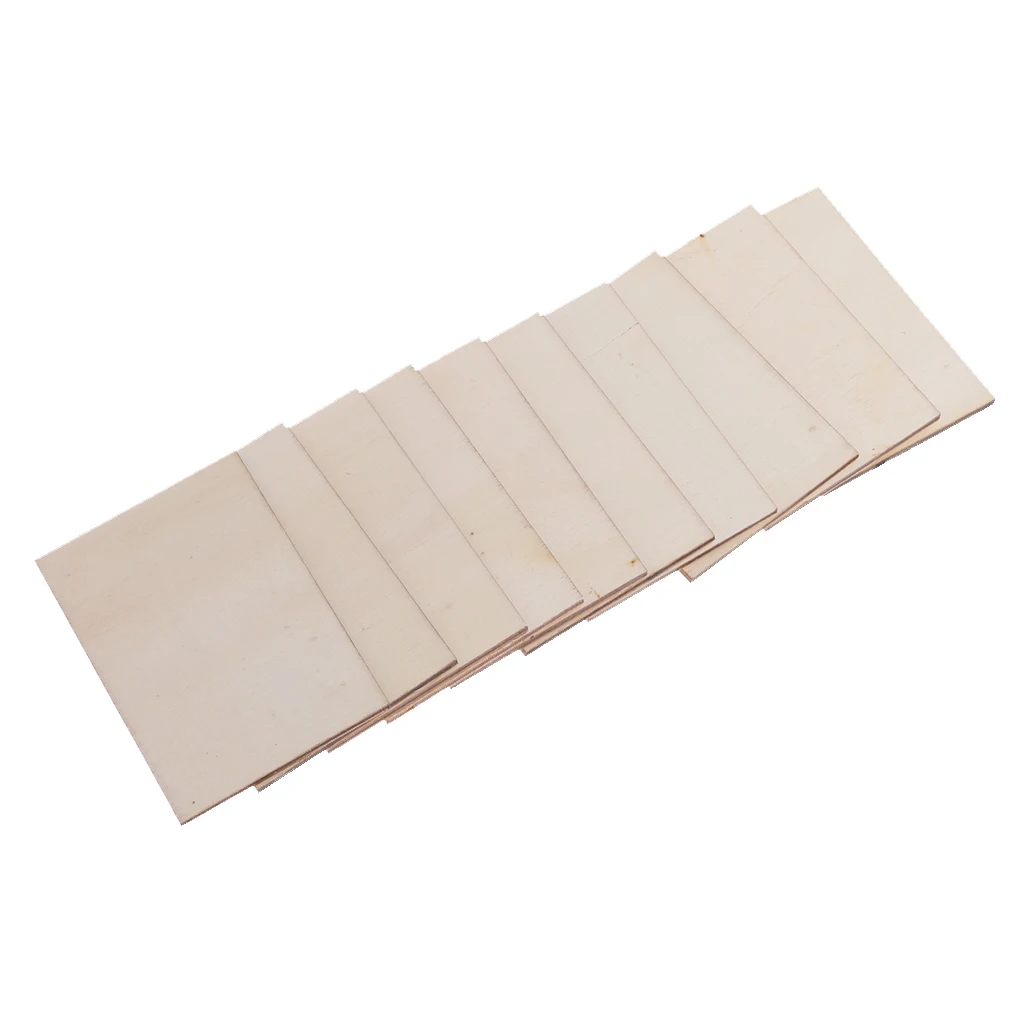 10pcs Wooden Plate Model Balsa Wood Sheets DIY House Ship Aircrafts