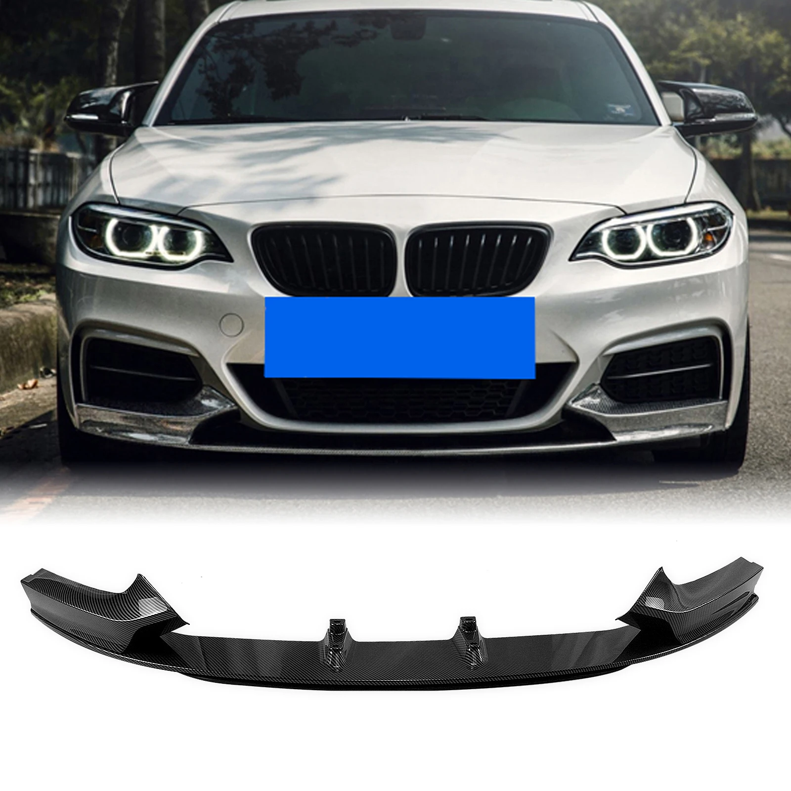 

Спойлер переднего бампера для BMW 2 серии F22 F23 230i M240i 220i 2014-2021, глянцевый черный/углеродное волокно, нижняя защита корпуса