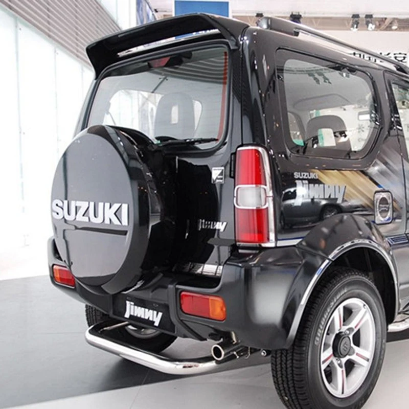 for Suzuki jimny spoiler with LED light High Quality ABS Material Car Rear Wing Spoiler Primer Color 2007-2016