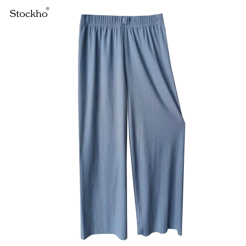 

Women's Pants High Waist Wide Leg Trousers Summer Women's Fashion Straight Leg Trousers Uniform Bottom Casual Sweatpants 18-35Y