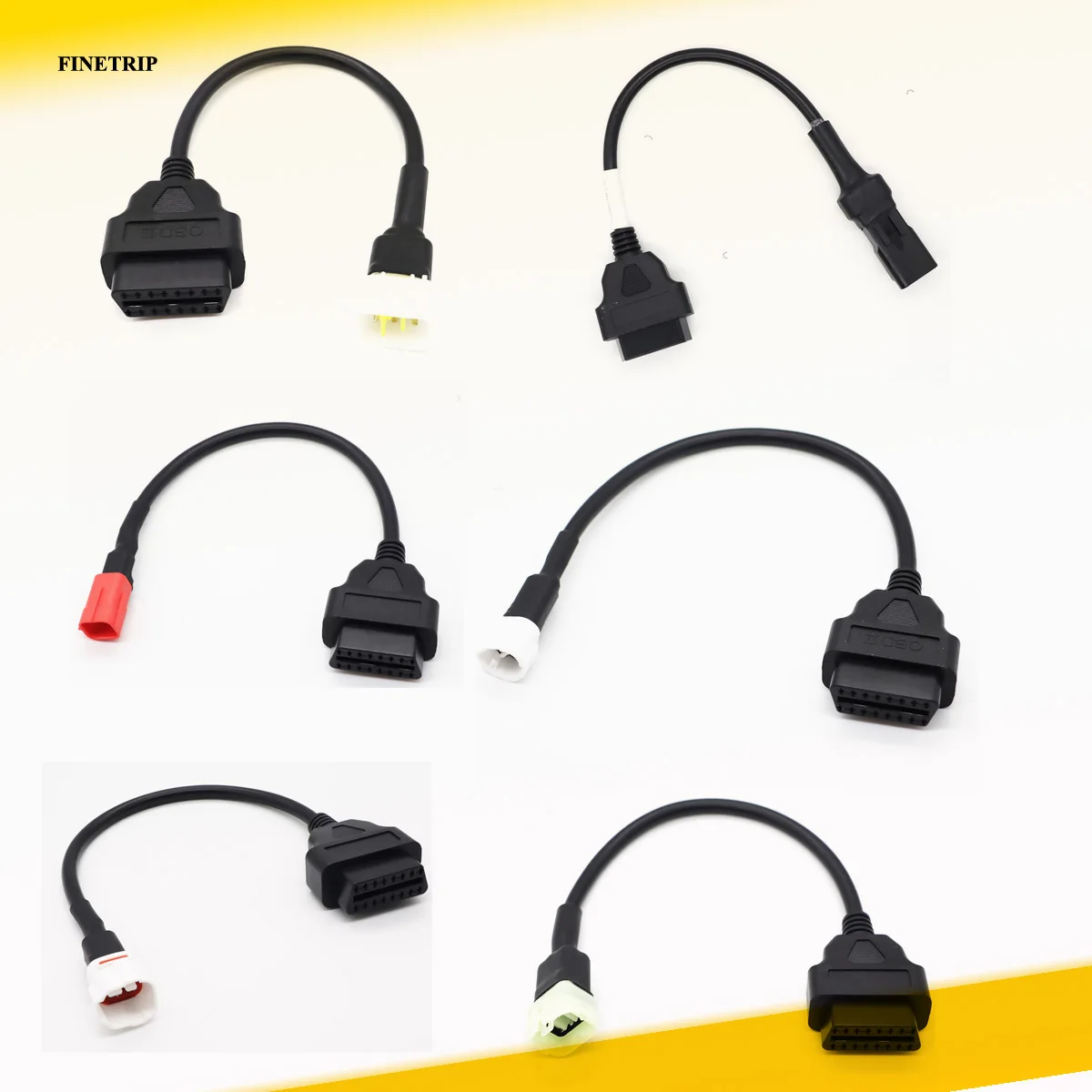 Conector obd2 para motocicleta motobike para yamaha 3pin 4pin para honda 4pin para ktm 6pin moto para ducati obd obd2 cabo de extensão