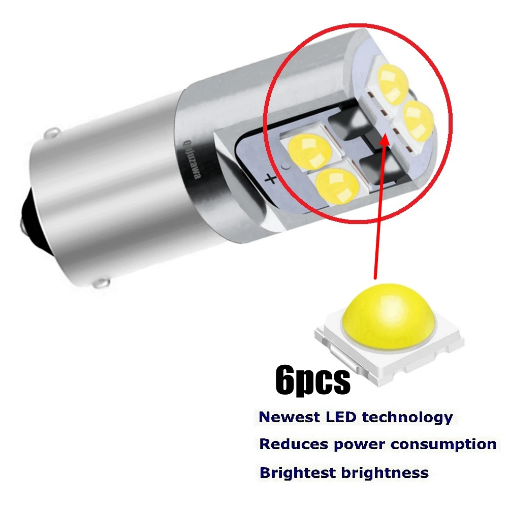 لمبات Led t4w ، h6w ، t11 ، ba9s ، ba9s ، bay9s ، bay9s ، 12 فولت ، السوبر مشرق ، القراءة ، قبة ، مصباح إيقاف السيارة ، أبيض ، أحمر ، أصفر ، 2 قطعة #2