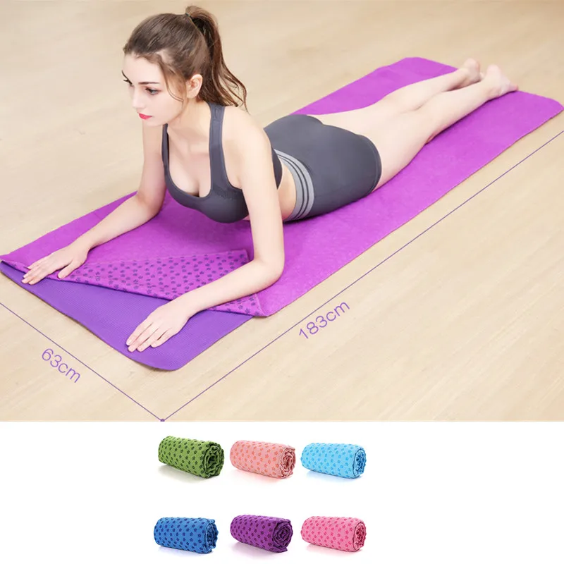 183x61cm Yoga Blankets Non Slip Yoga Mat Cover Towel Blanket Sports Travel Foldable Fitness Exercise Pilates Workout Mats