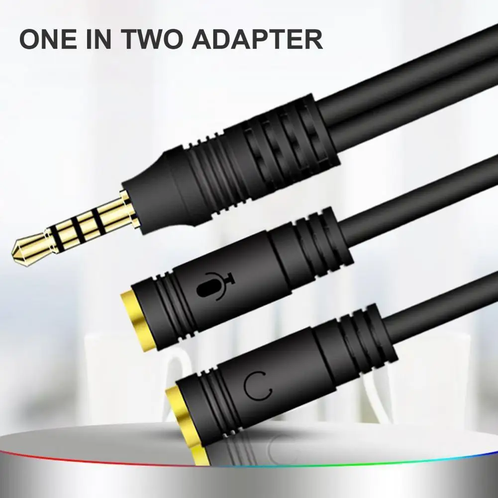 Bluelans Kabel Adaptor 2-In-1 High Fidelity 3.5Mm Earphone AUX Splitter Converter untuk Ponsel