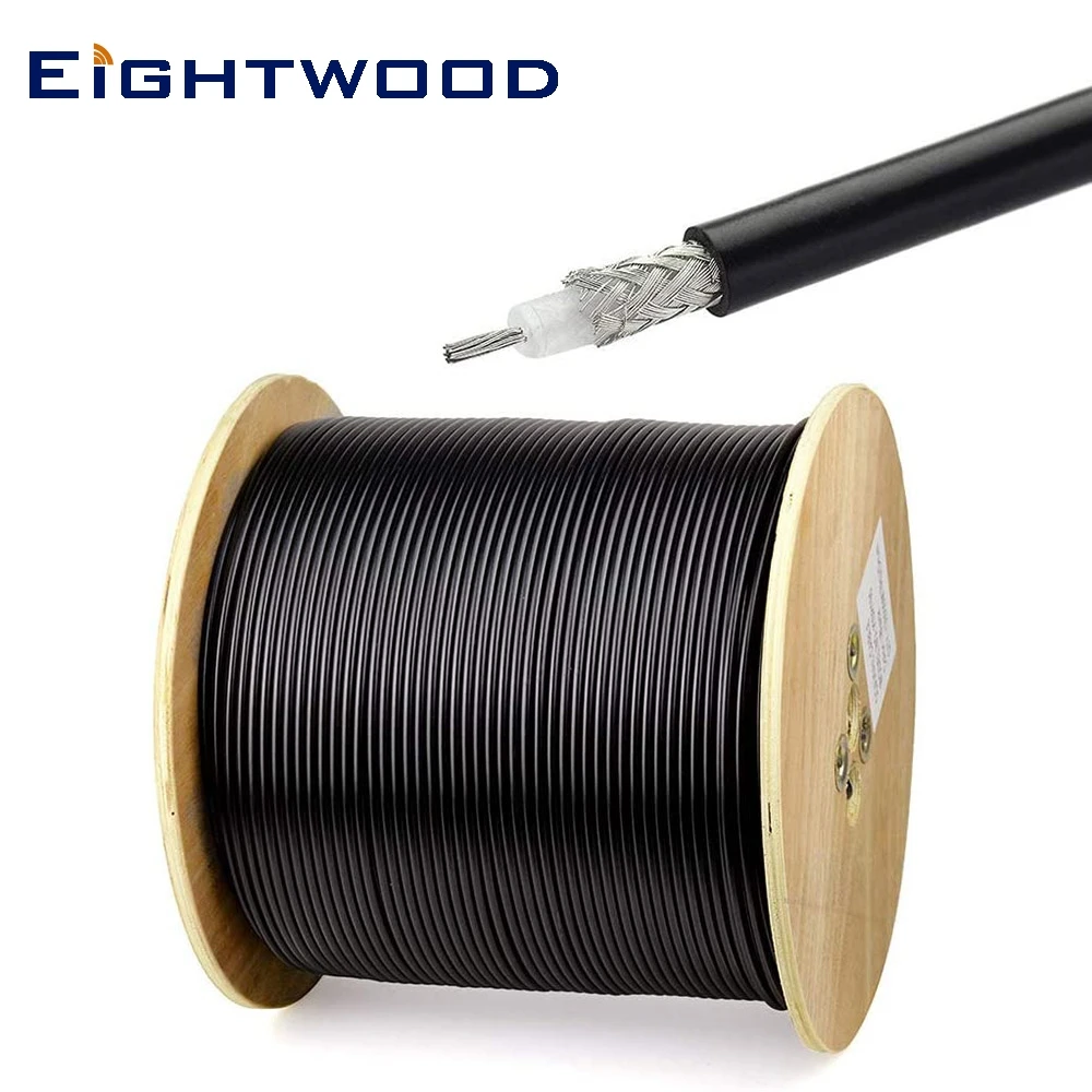 

Eightwood Low Loss RG58 A/U RF Coaxial Coax Cable 20 Feet 609cm Diameter 4.98mm Inner Conductor 19*0.18 mm 50 Ohm