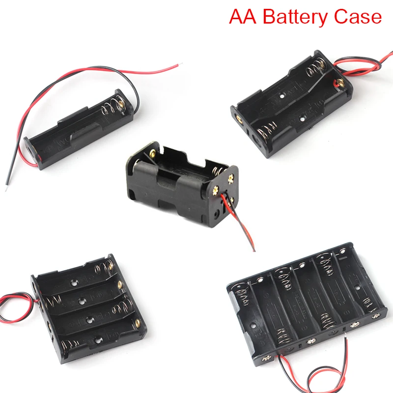 AA 배터리 케이스 박스, 배터리 홀더 보관 케이스, 리드 와이어 배터리 보호 컨테이너, AA LR6, HR6, 1 슬롯, 2 슬롯, 3 슬롯, 4 슬롯, 2021 신제품