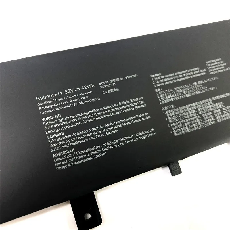 ONEVAN Original Laptop Battery For Asus 0B200-02510200 B31N1631 X505BA X505ZA R504BA RX53BP F505BP X505BA-EJ290T X505BP-3G