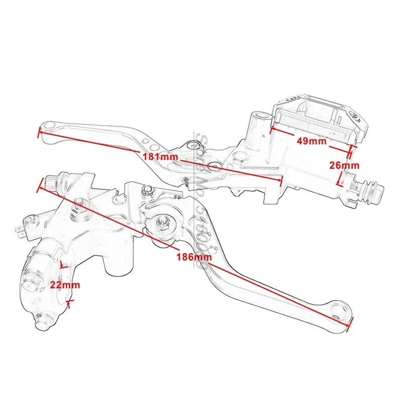 Stable Moto Motorcycle Brake clutch levers with cylinder pump for Runner 50 Daelim Daystar Yamaha Ybr 125 Parts Gsr 750