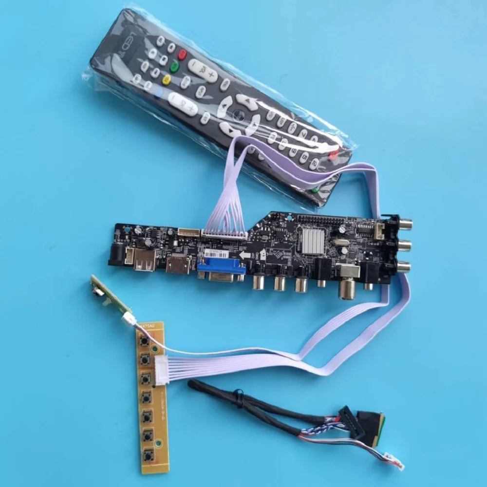 TV Controller board Kit for LTN156AT05 HDMI-compatible VGA USB AV Digital Signal 1366X768 DVB DVB-T 15.6