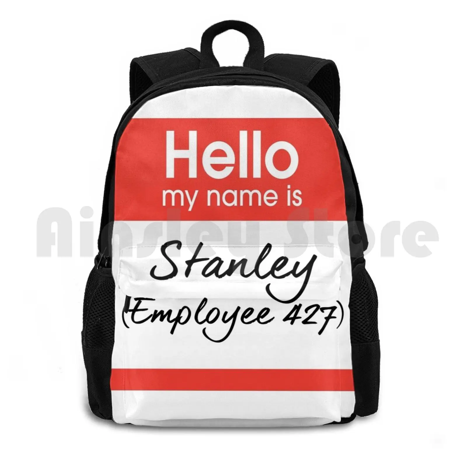 Hello My Name Is Stanley ( Employee 427 ) Outdoor Hiking Backpack Waterproof Camping Travel The Stanley Parable Stanley Hello