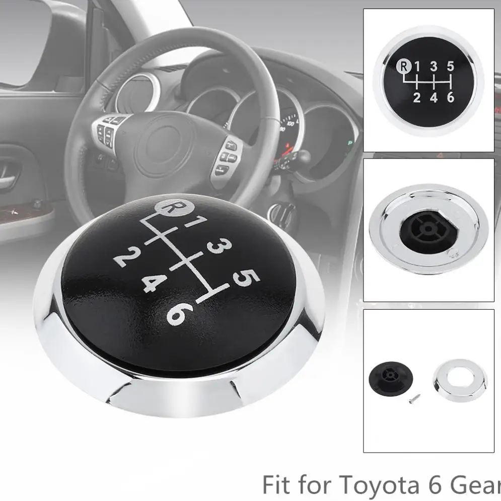 6 Speed Manual Styling ABS Gear Shifter Shift Lever Knob Stick Handball Head Cover Fit for TO YOTA Co rolla 1.8MT 2007-2013