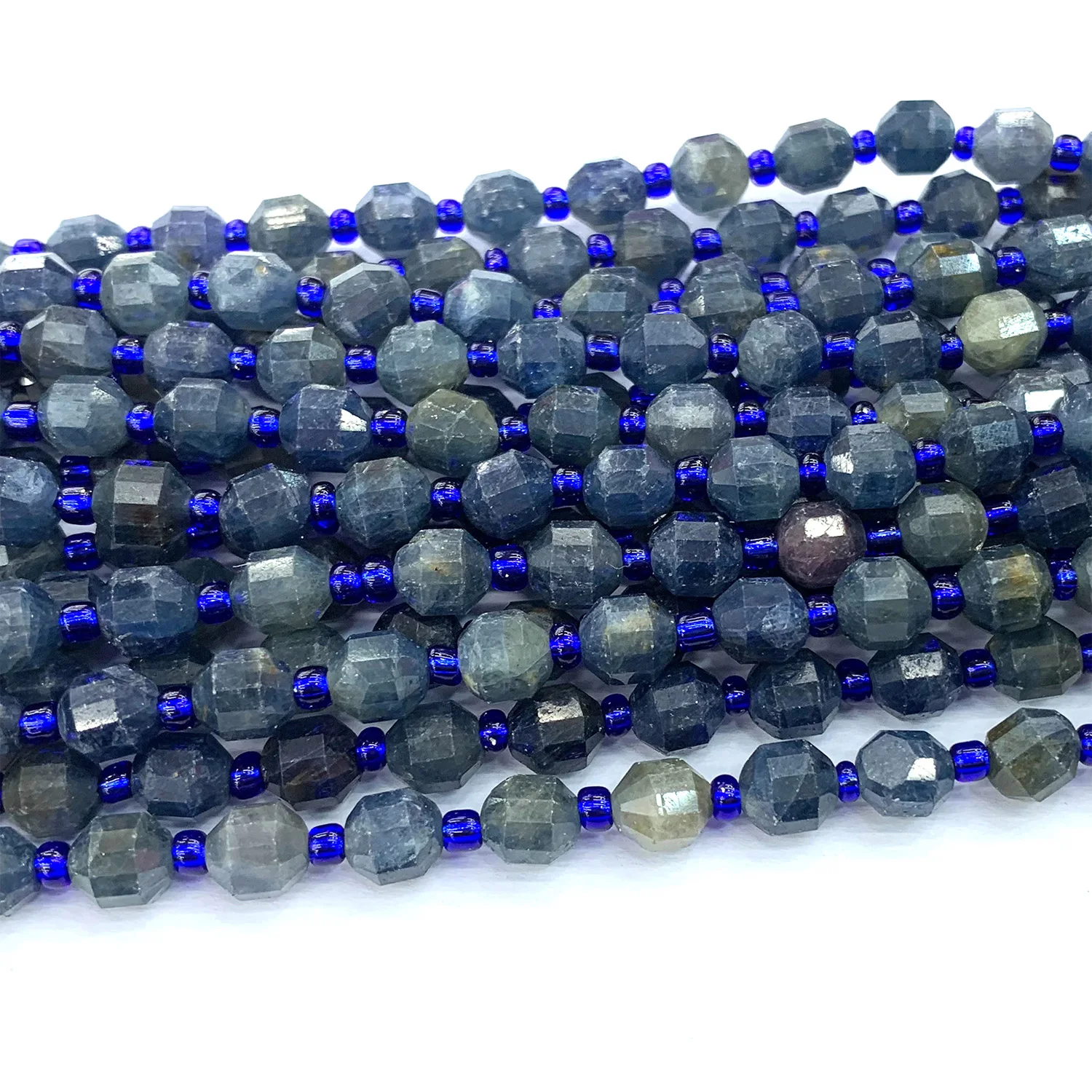 Veemake Natürlicher Aquamarin Prehnit Saphir Lapislazuli Pietersi Iolite Rbuy Ctrine Hartschliff Facettierte scharfe Energiesäulenperlen – Detail 2