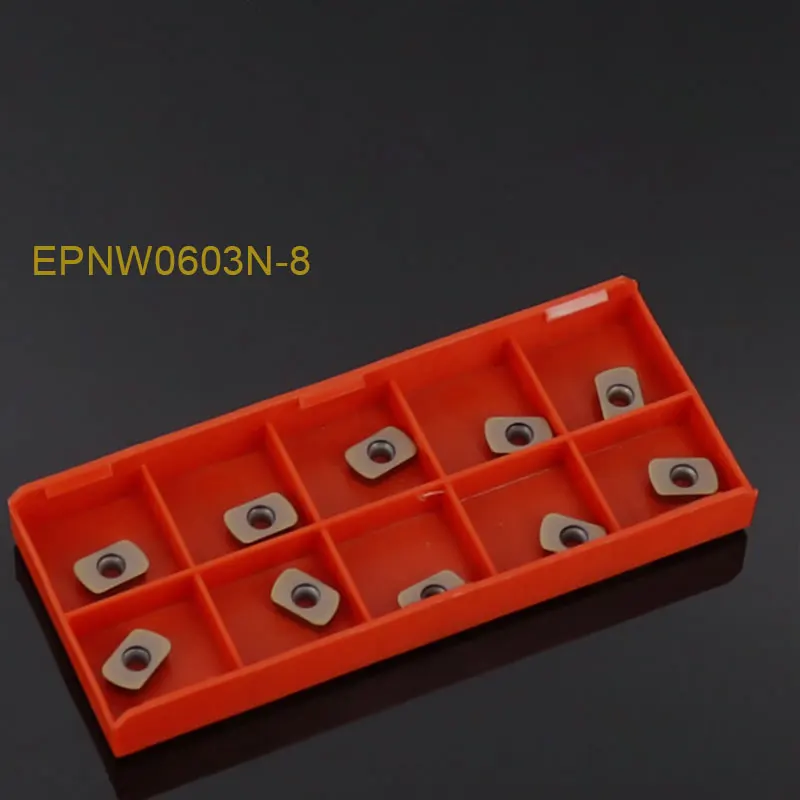 10pcs EPMT0603 EPNW0603N-8 Solid Carbide Inserts Face End Mills Lathe Blade Milling Cutter Tool