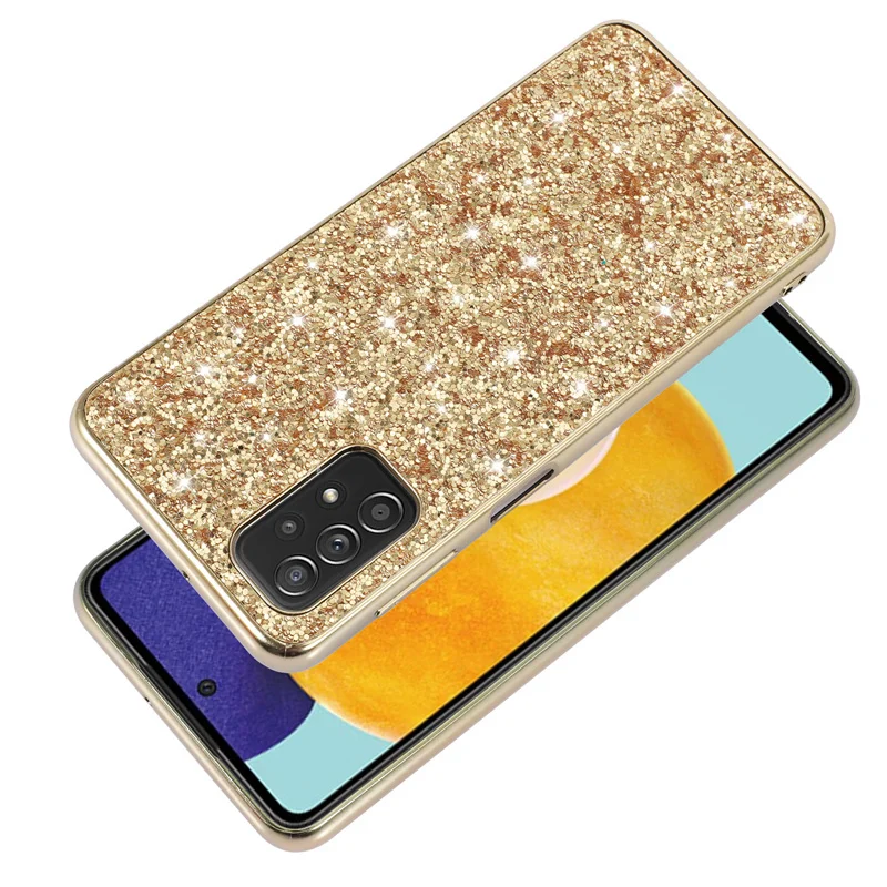 สำหรับ Samsung Galaxy A12 A42 A52 A72กรณี Bling Glitter Shining คริสตัลกลับปกคลุมกรณีสำหรับ Galaxy A32 12 32 52 72 Sequins Coque