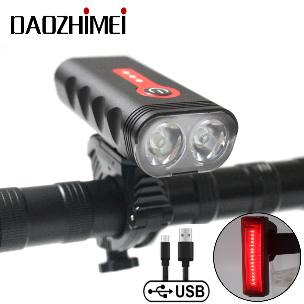 

5000 Lumen USB Bike Light Waterproof Multi-function Built-in Front Light Charging Bicycle Lamp Flashlight Cycling Front Light