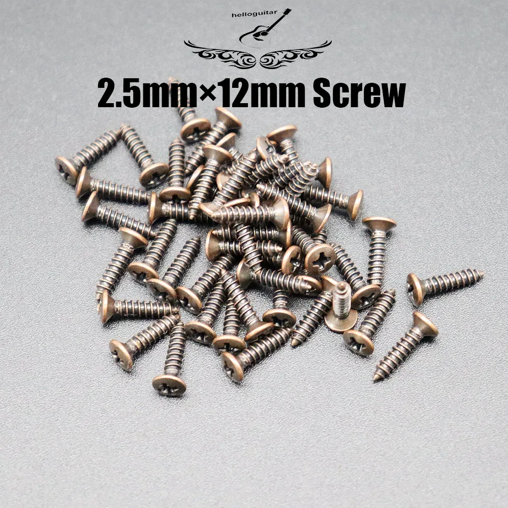 30/50/100 Pcs Electric Guitar panel Screw Guitar Socket iron core Cover Guard plate installation Fix 6 Coloering Screw 6