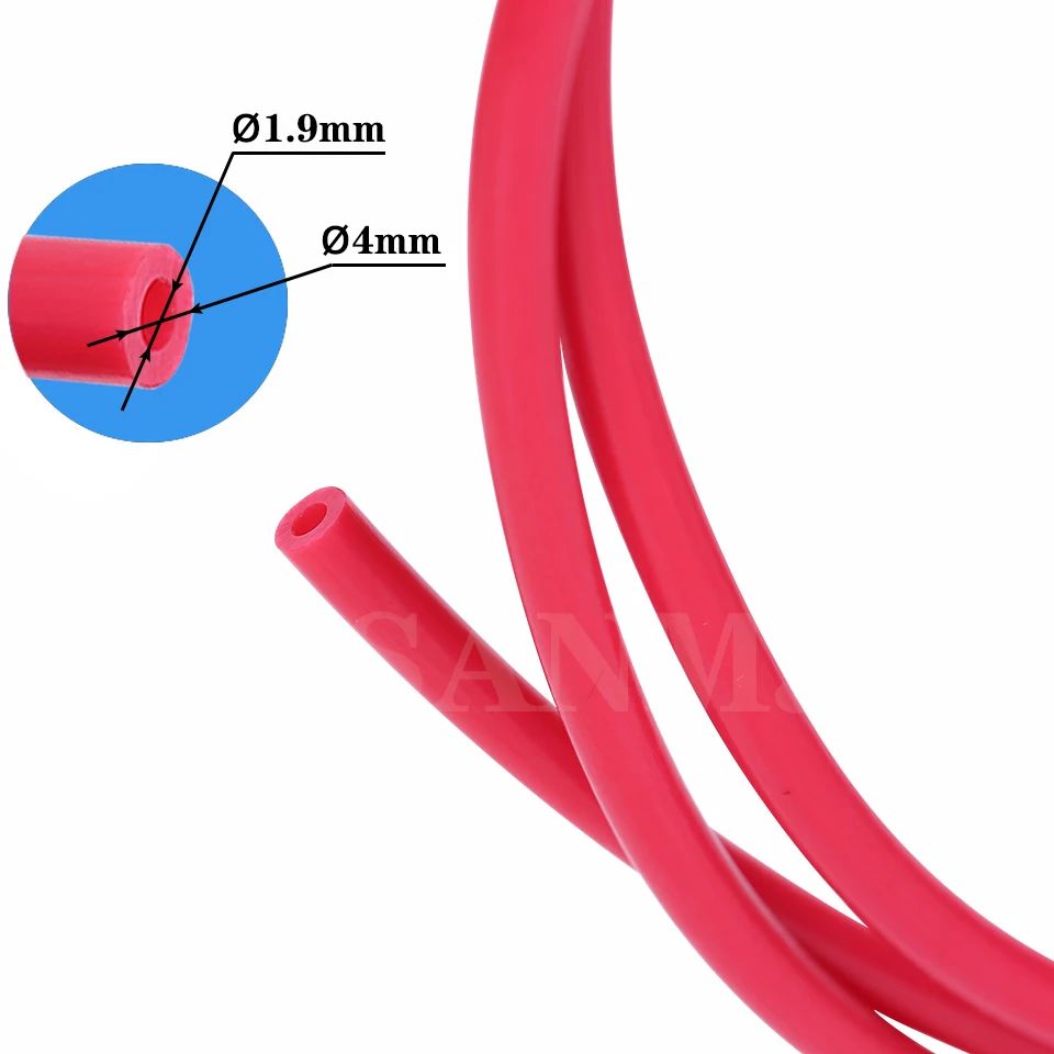 

1M PTFE Tube TL-Feeder hotend Rostock Extruder 1.75mm Filament ID 2mm OD 4mm Cloned Capricornus Tube for Ender 3