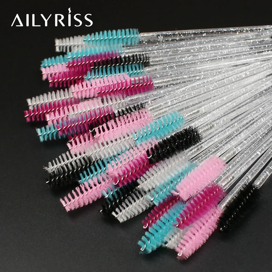 50pcs New Arrivals Eyelash Brushes Soft Head For Eyelashes Eyebrow Applicator Mascara Wand Microbrush brushes Makeup Brushes