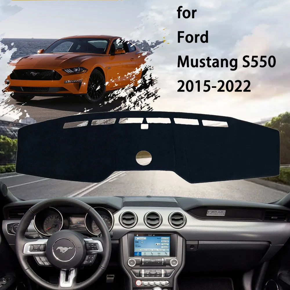 

Dashboard Cover Dash Mat Protective Case UV Resistant Dashboard Non-Slip Carpet Sun Cover Pad For Ford Mustang S550 2015~2022