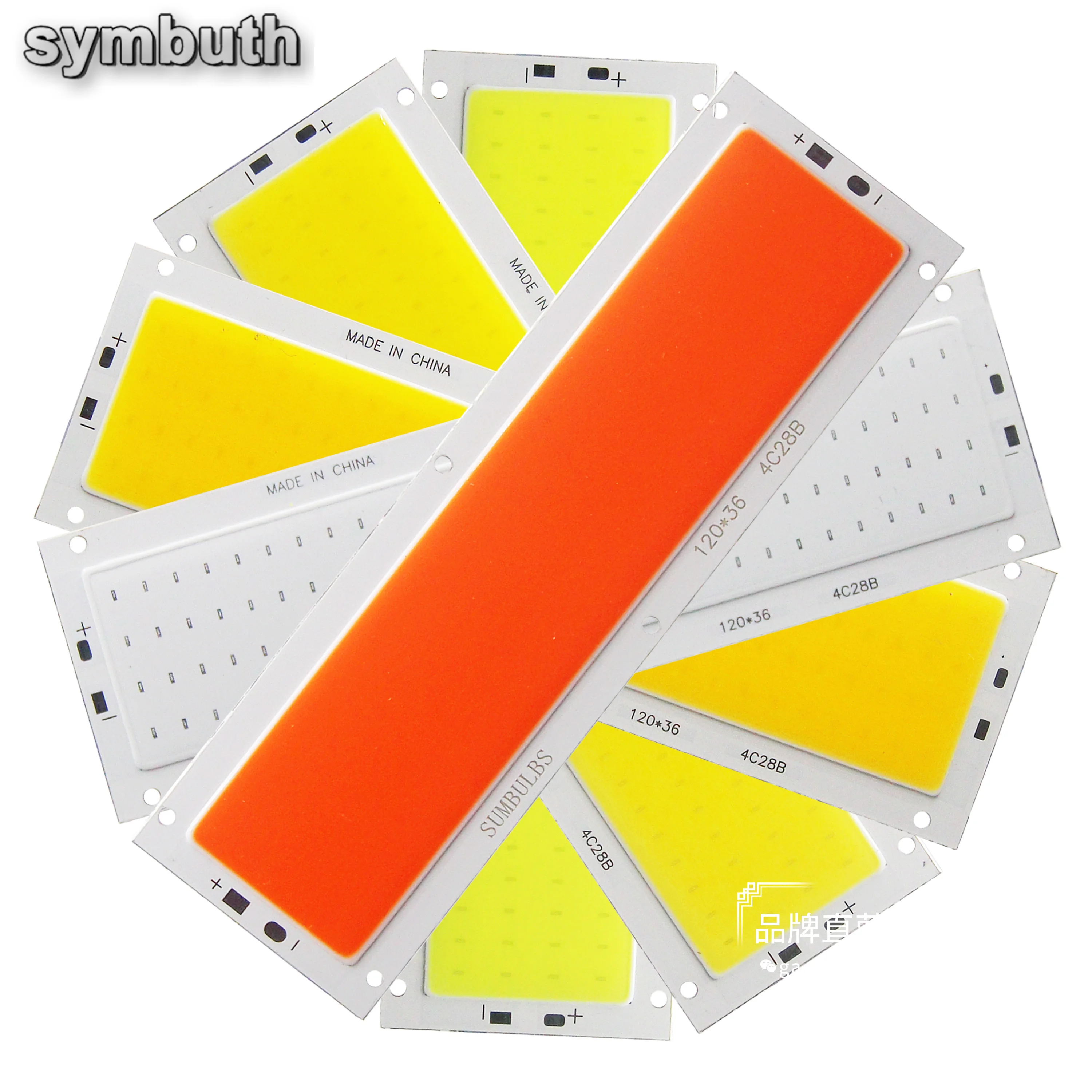 10pcs Bulk Sale High Bright DC 12V LED COB 12W Source Strip Panel Bulb Lamp Warm Natural Cold White Blue Color for DIY Lights