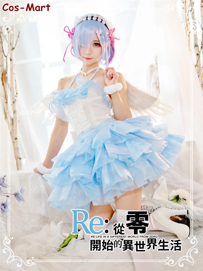 

Anime Re:Life In A Different World From Zero Rem Cosplay Costume Cute Formal Dress Femlae Activity Party Role Play Clothing S-XL