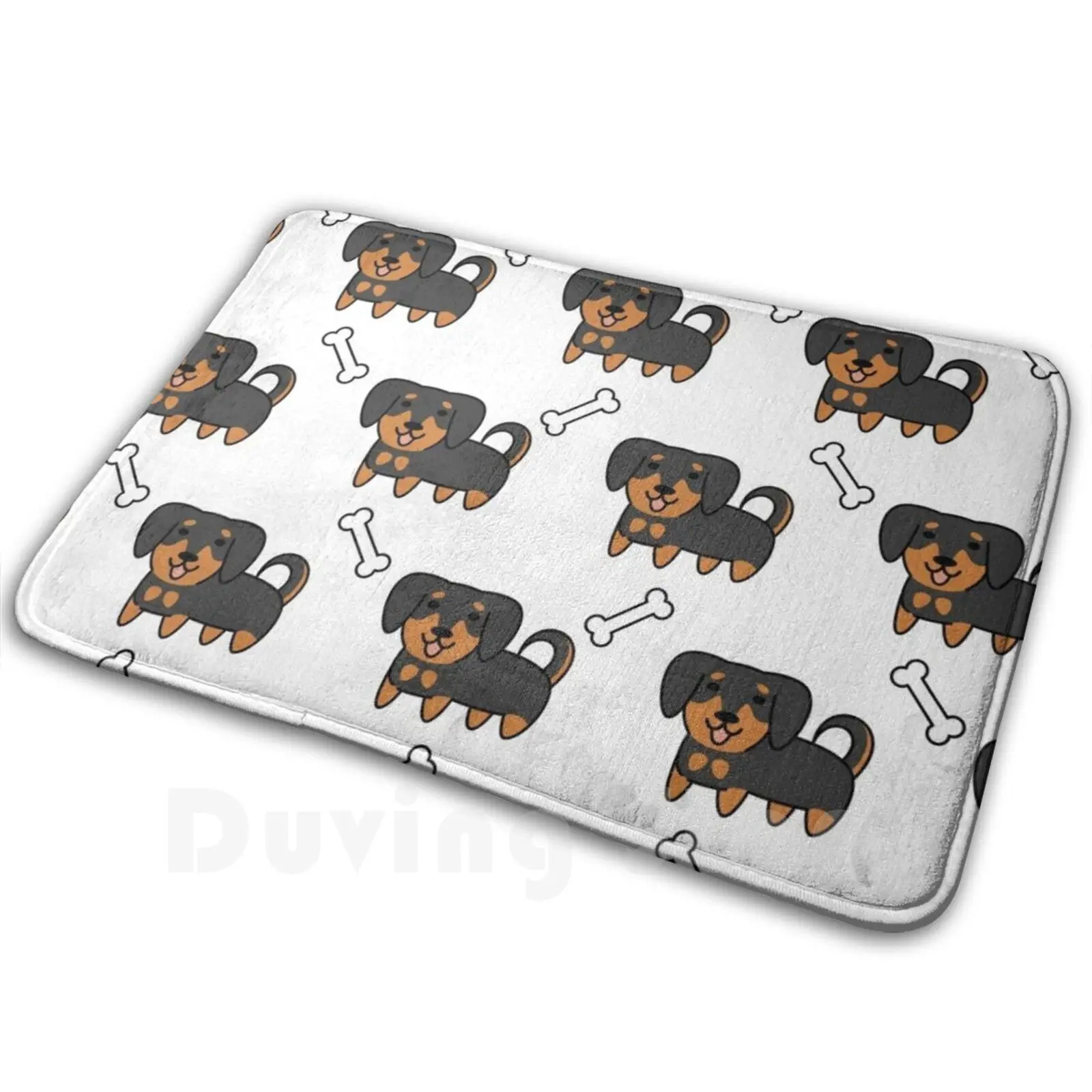 Bones Pattern Dachshund Mat Rug Carpet Anti-Slip Floor Mats Bedroom Bones Pattern Dachshund Doxie Dog Dachshund Gift Dachshund